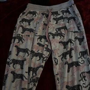Cheetah print pajama pants